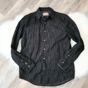 Italia Vintage Black Long Sleeve Shirt Size Small